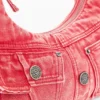 Middelgrote denim schoudertas