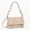 Middelgrote tas met geborduurde flap