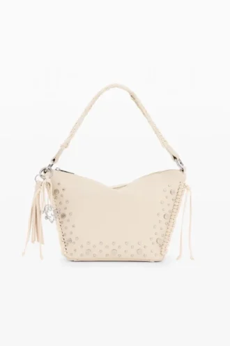 Middelgrote tas met studs en franjes