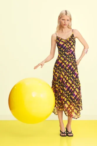 Midi-jurk met bandjes