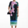 Midi-jurk met bloemenprint