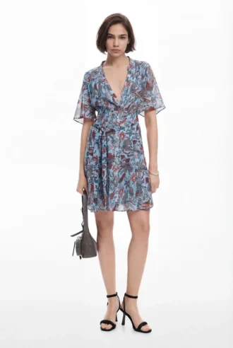 Midi-jurk met bloemenprint