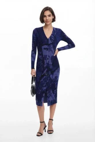 Midi-jurk met bloemenprint