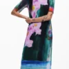 Midi-jurk met bloemenprint