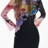 Midi-jurk met bloemenprint