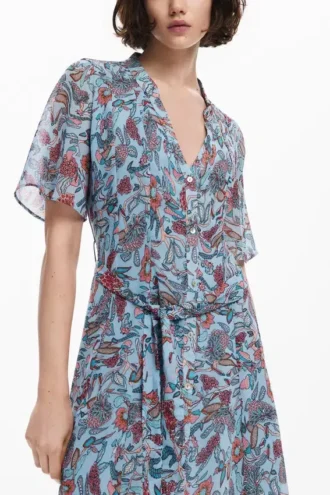 Midi-jurk met bloemenprint