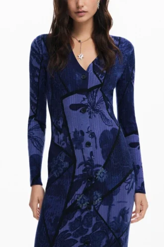 Midi-jurk met bloemenprint