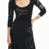 Midi-jurk met bloemenprint