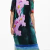 Midi-jurk met bloemenprint