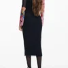 Midi-jurk met bloemenprint