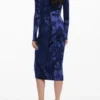 Midi-jurk met bloemenprint