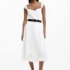 Midi-jurk met borduursels