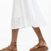 Midi-jurk met borduursels
