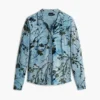 Midi-jurk met flockprint