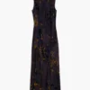 Midi-jurk met flockprint