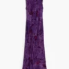 Midi-jurk met flockprint