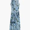 Midi-jurk met flockprint