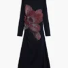 Midi-jurk met pixelprint