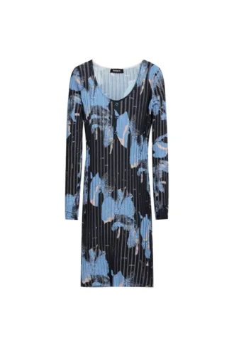 Midi-jurk met plooien