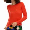 Midi-rok met collageprint
