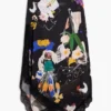 Midi-rok met collageprint