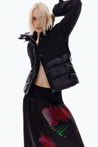 Midi-rok met pixelprint