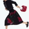 Midi-rok met pixelprint