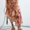 Midi-rok met print