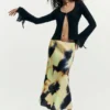 Midi-rok met print