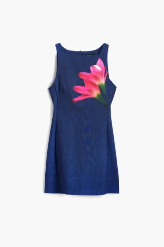 Mini-jurk met denimeffect