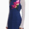 Mini-jurk met denimeffect