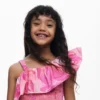 Mini-rok met peplum en bloemenprint