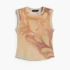 Mouwloos gebreid T-shirt