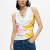 Mouwloos T-shirt met print