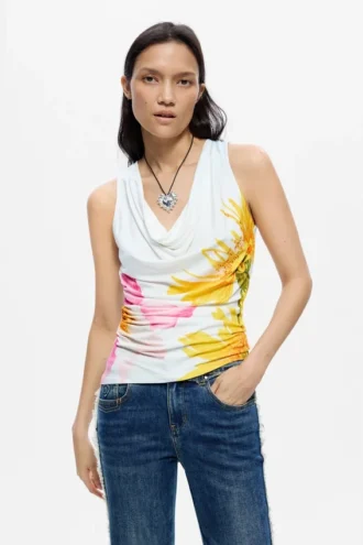 Mouwloos T-shirt met print