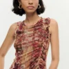 Mouwloos T-shirt met print