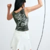 Mouwloos T-shirt met print