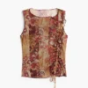 Mouwloos T-shirt met print