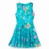 Mouwloze jurk met onscherpe print