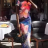 Mouwloze jurk met print