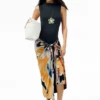 Mouwloze jurk met print