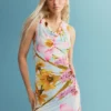 Mouwloze jurk met print