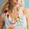 Mouwloze jurk met print