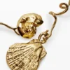 Onregelmatige gouden schelp-oorbellen Zalio