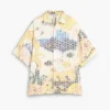 Overhemd met geborduurde print