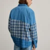Overhemd met geruite patches