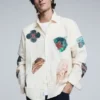 Overhemd met mozaïekpatches