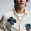 Overhemd met mozaïekpatches