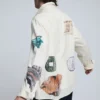 Overhemd met mozaïekpatches