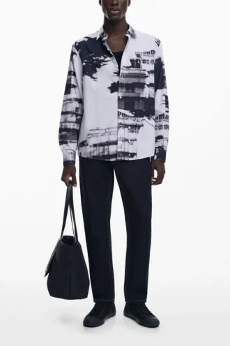 Overhemd met urban print